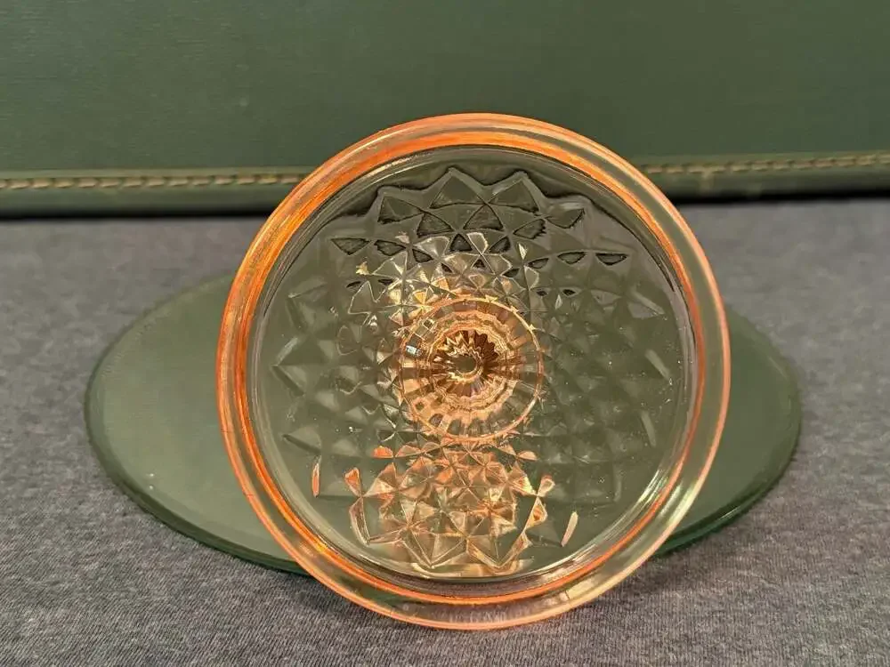 Vintage Imperial Glass Pink Depression Glass Candle Holder
